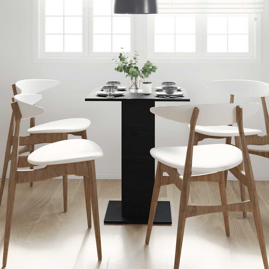 Mesa bistrô em carvalho preto, 60x60x75 cm, madeira engenheirada