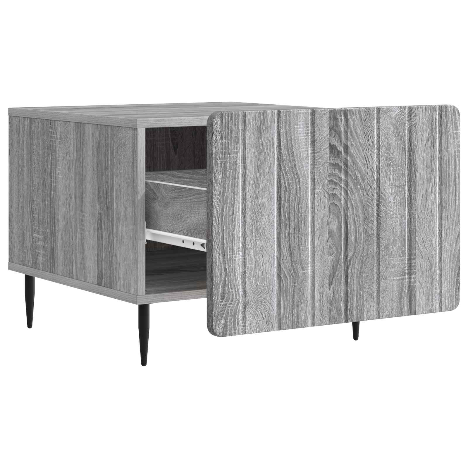 Mesa de centro com gaveta sonoma cinzento 49 x 50 x 42 cm