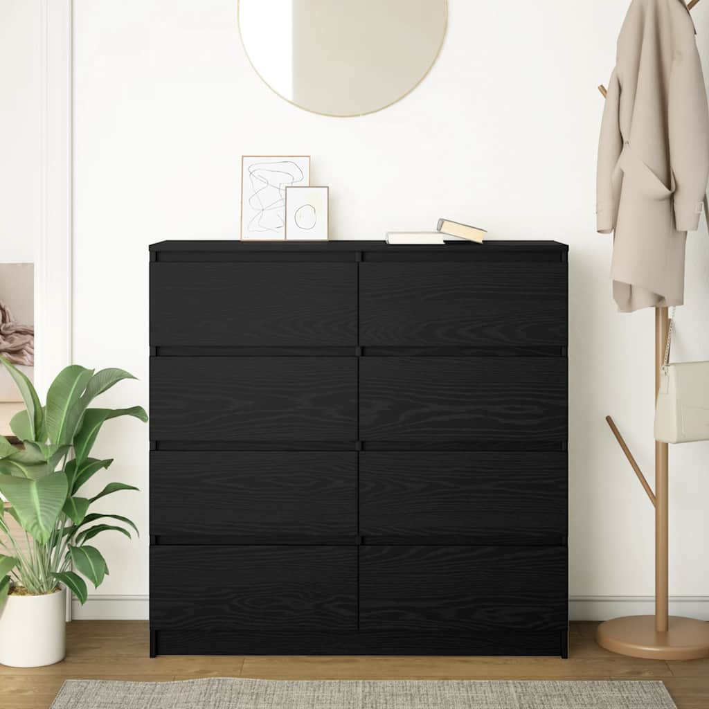 Aparador 100x35x99 cm derivados de madeira carvalho preto