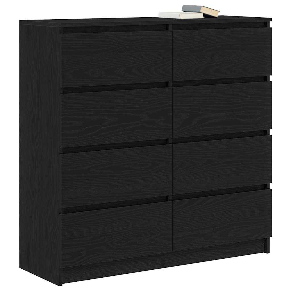 Aparador 100x35x99 cm derivados de madeira carvalho preto