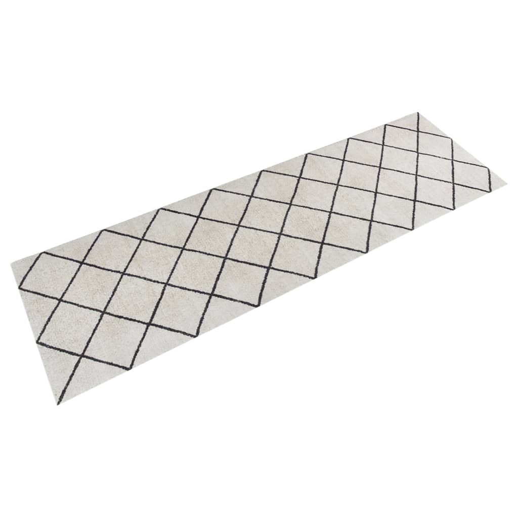 Tapete de cozinha lavável 60x180 cm veludo padrão quadrados