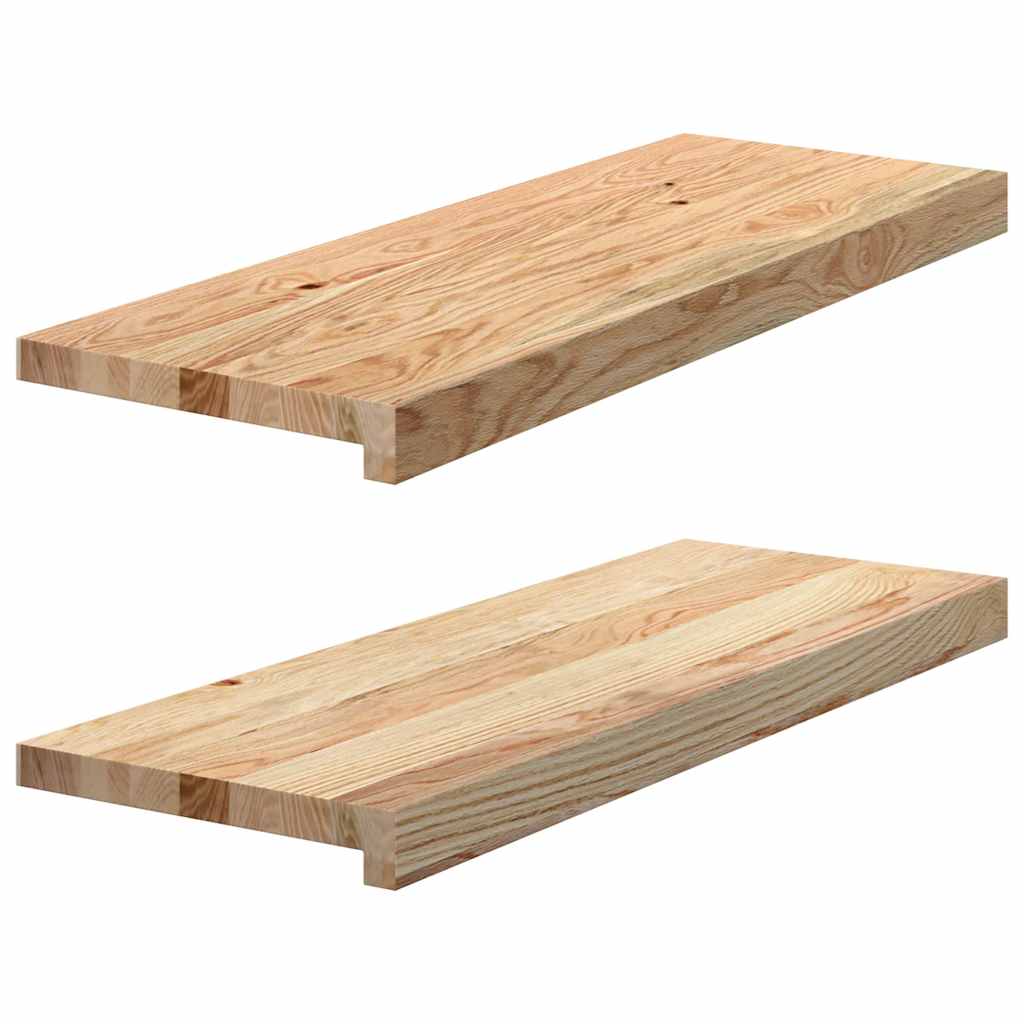 Soleiras da janela 2 pcs 70x25x2 cm carvalho maciço não tratado