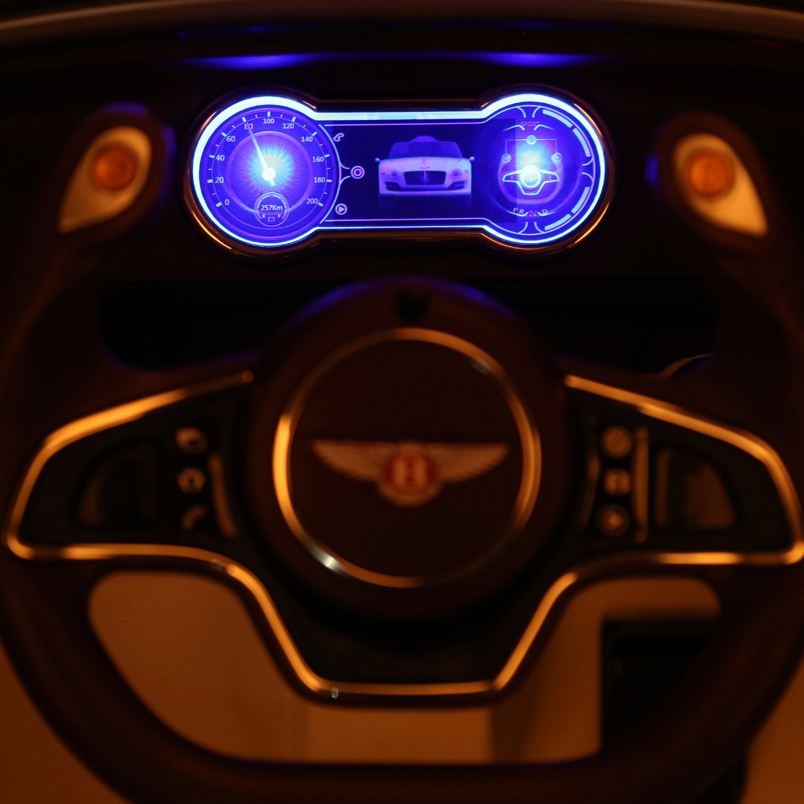 Carro elétrico infantil com licencia de bentley gt para crianças acima de 3 anos com controle remoto 2 velocidades com faróis musica 108x60x43 cm branco