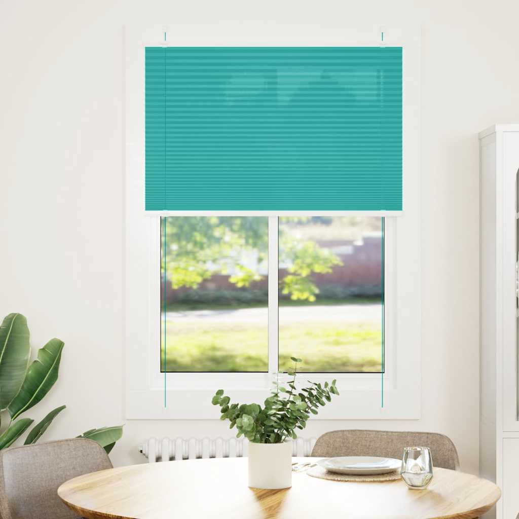 Gasolina verde plissada cega 100x100 cm largura tecido 99,4 cm