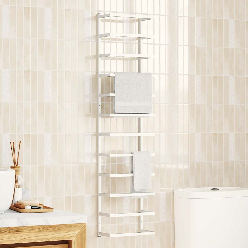 Toalheiro 24x12x96 cm aço branco