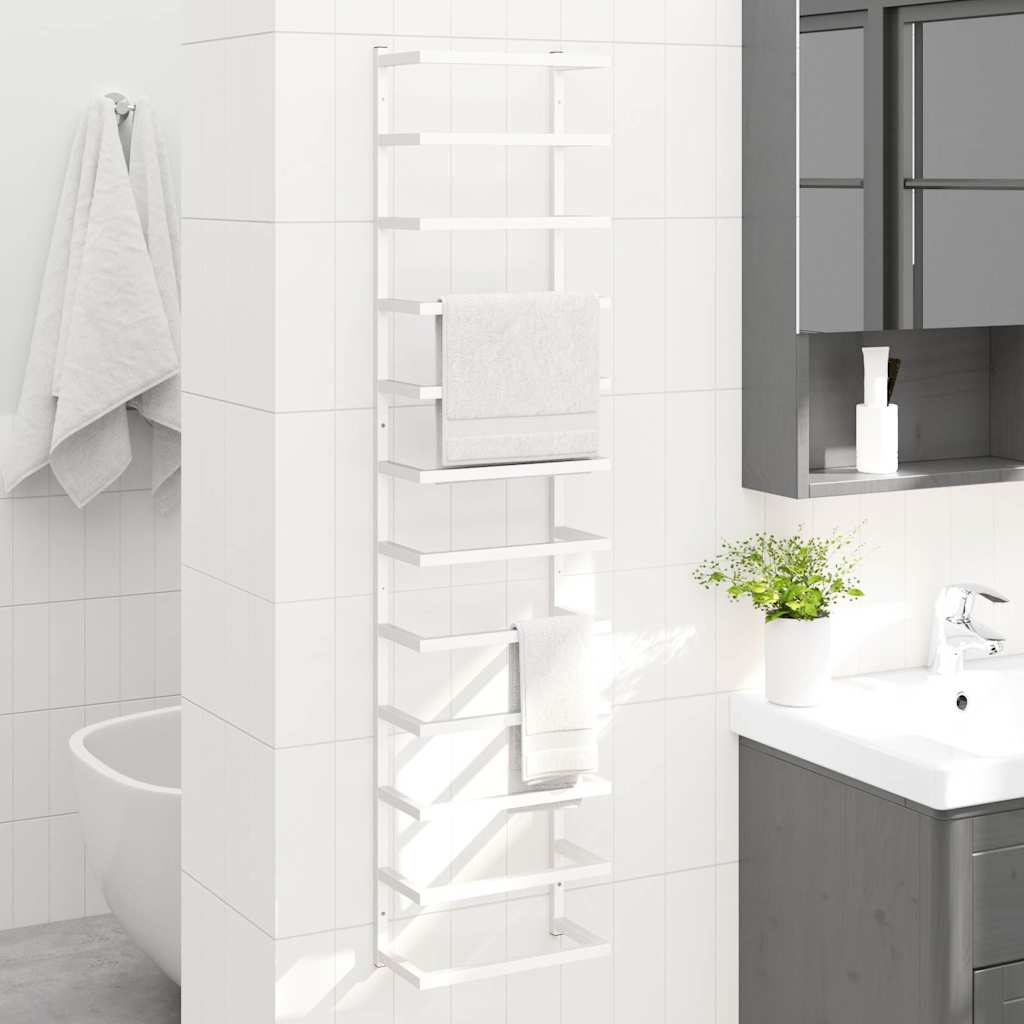 Toalheiro 24x12x96 cm aço branco
