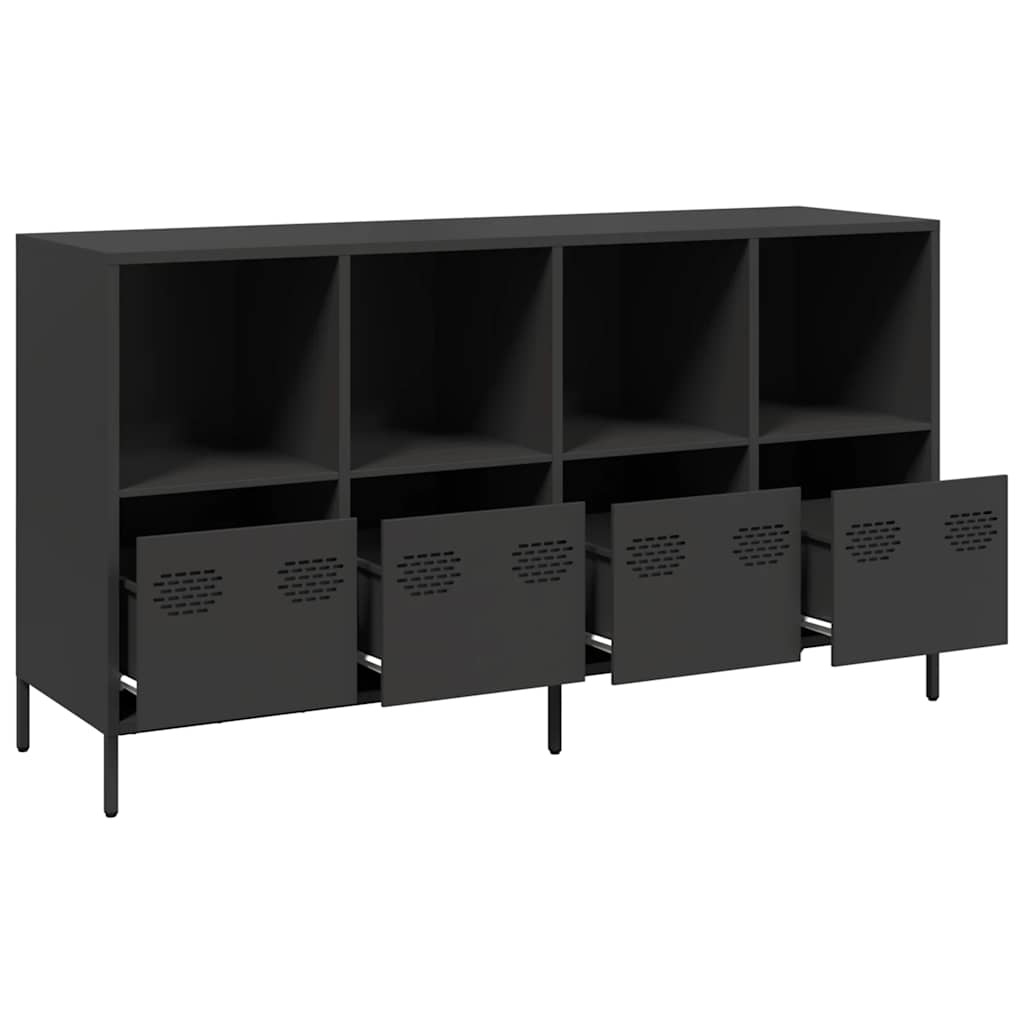 Aparador 135x39x73,5 cm aço laminado a frio preto