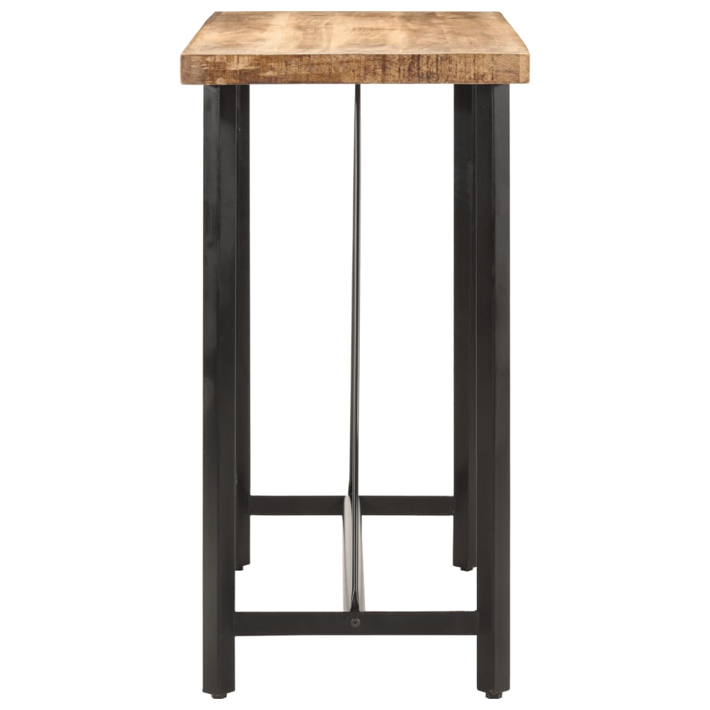 Mesa de bar 110x55x107 cm madeira de mangueira maciça e ferro