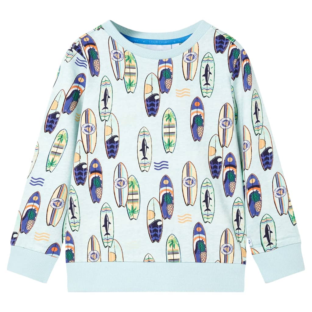 Sweatshirt para criança azul-suave mesclado 128