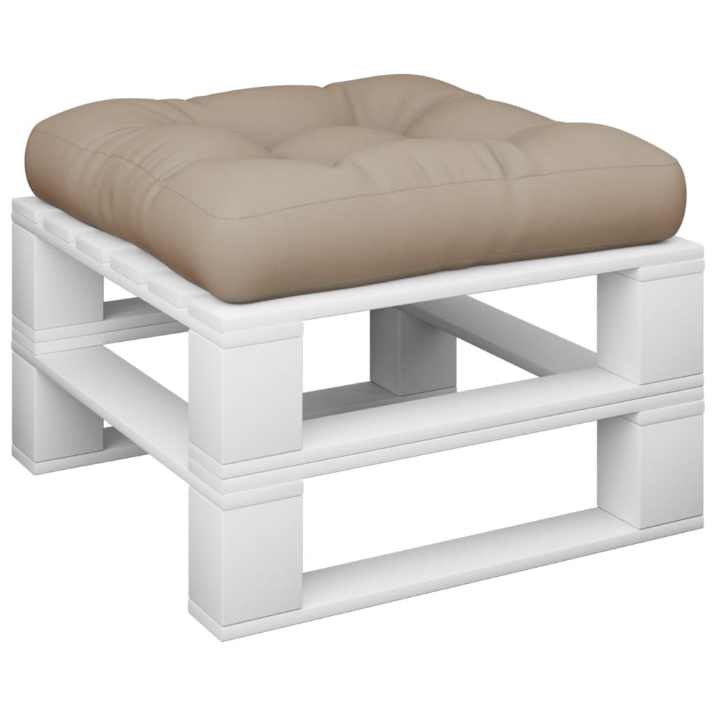 Almofadão sofá de paletes 50x50x12 cm tecido cinza-acastanhado