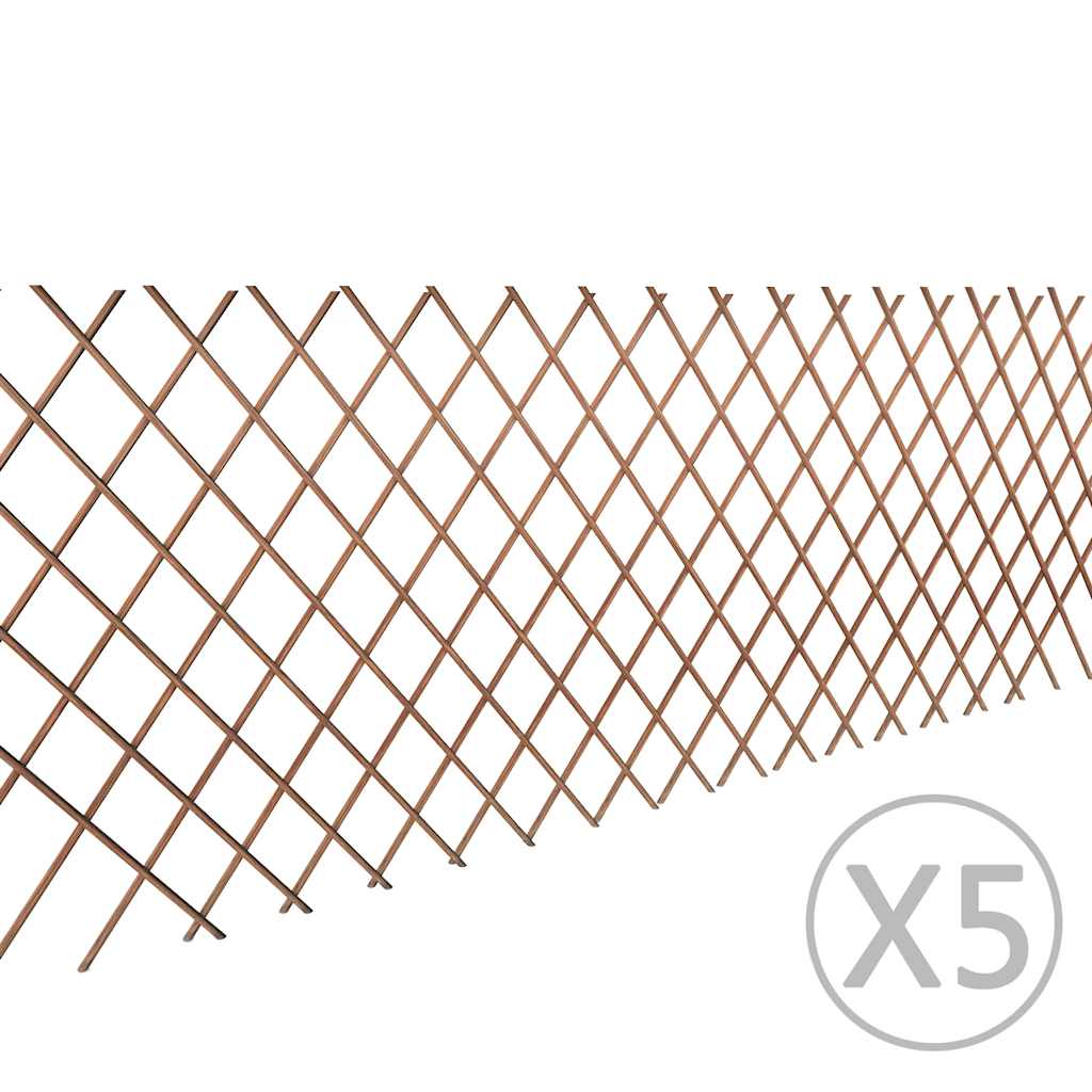 Cerca em treliça salgueiro 5 pcs 180x90 cm