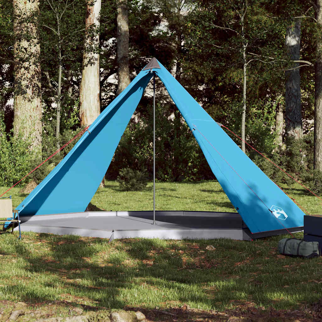 Tenda familiar tipi para 8 pessoas impermeável azul