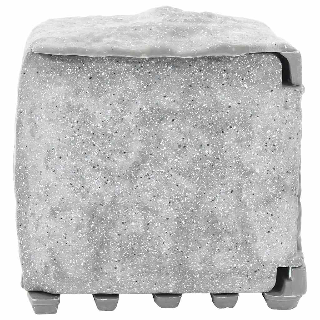 Tomada de exterior com estaca 4 vias aspeto pedra cinzento