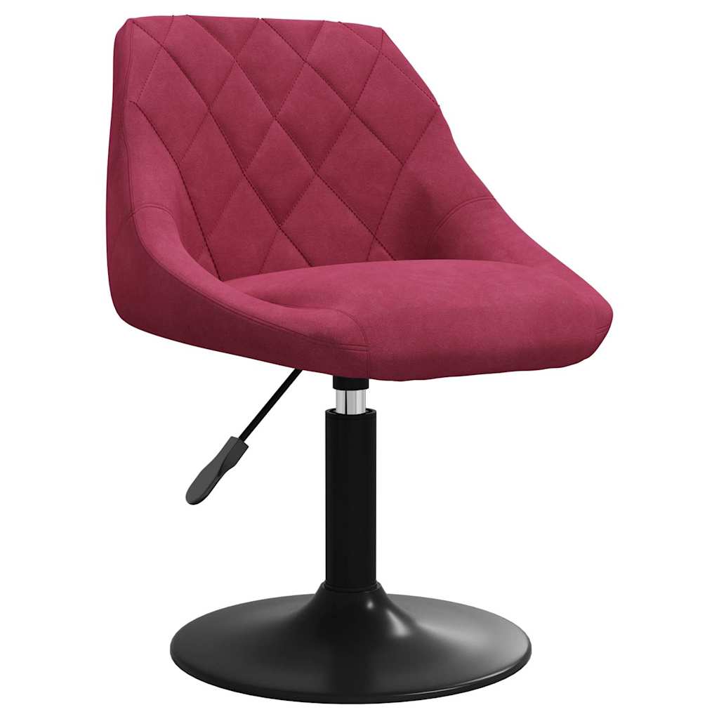 Cadeiras de jantar giratórias 4 pcs veludo vermelho tinto