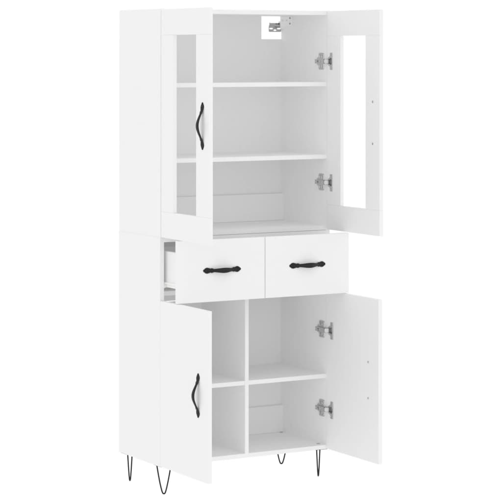 Armário alto 69,5x34x180 cm derivados de madeira branco