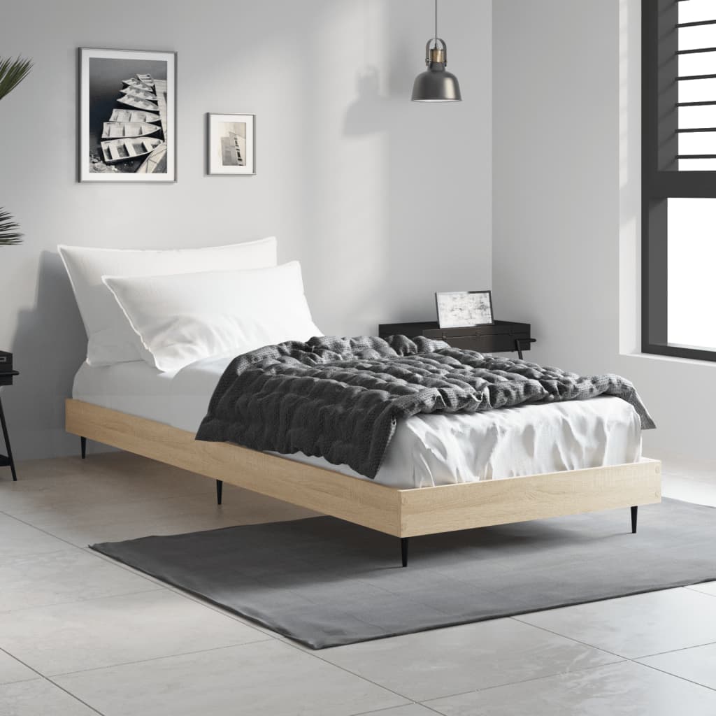 Estrutura cama s/ colchão derivados de madeira carvalho sonoma