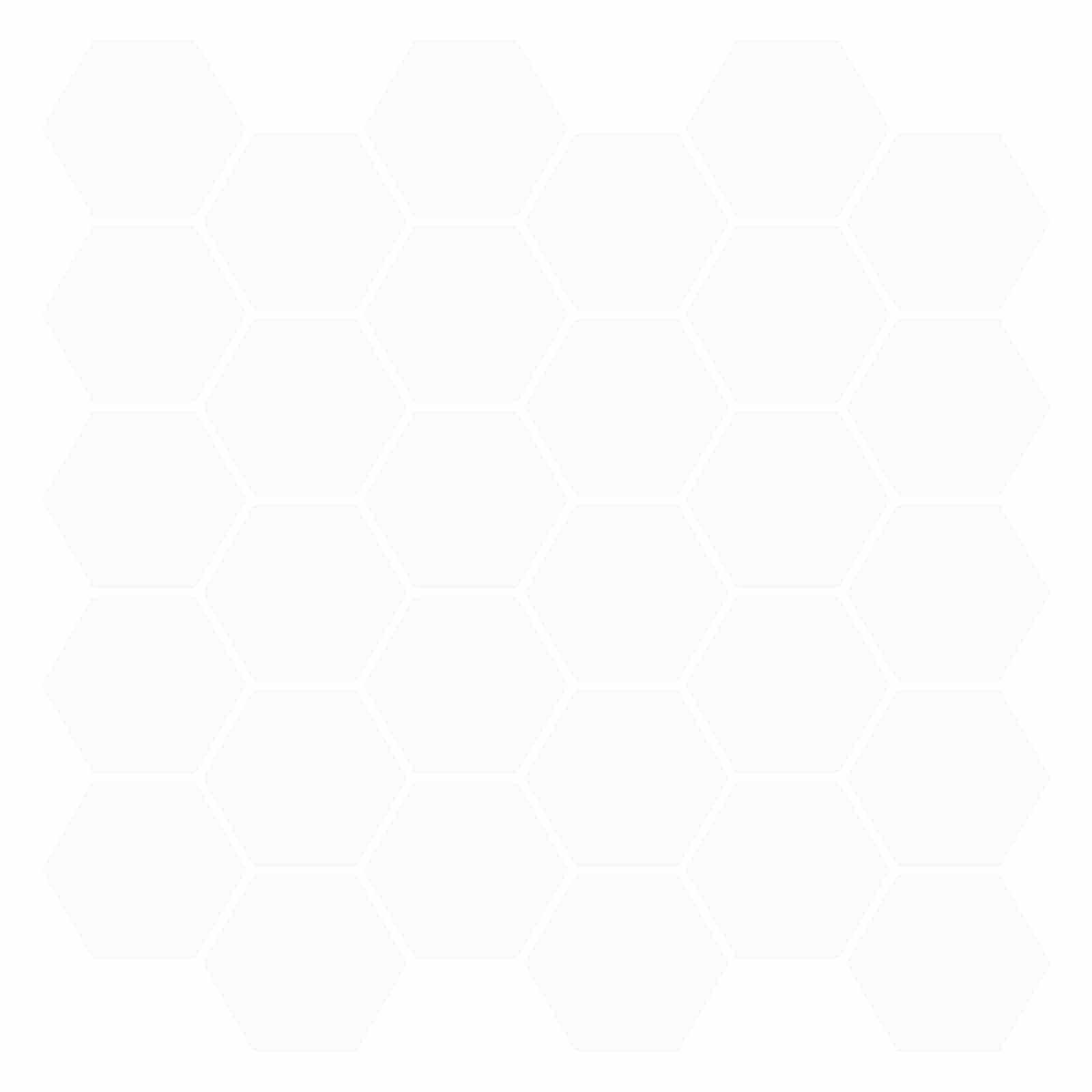 Azulejo hexagonal 20 unid. branco 30 x 30 cm poliuretano e PET