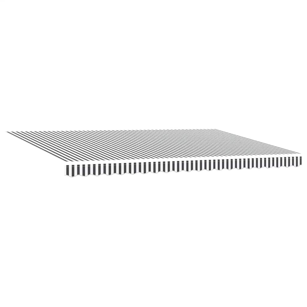 Toldo retrátil manual 500x300 cm antracite e branco
