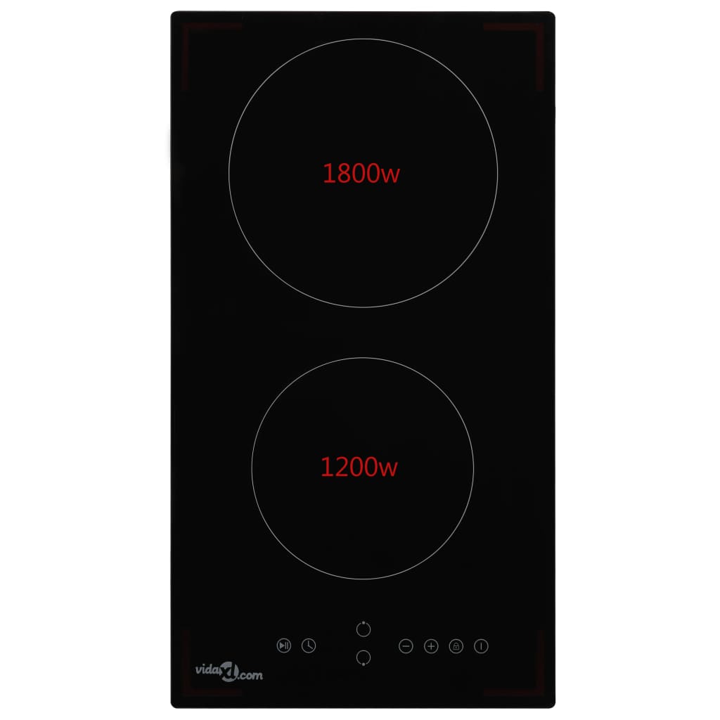 Placa de cerâmica com 2 discos controlo tátil 3000 w