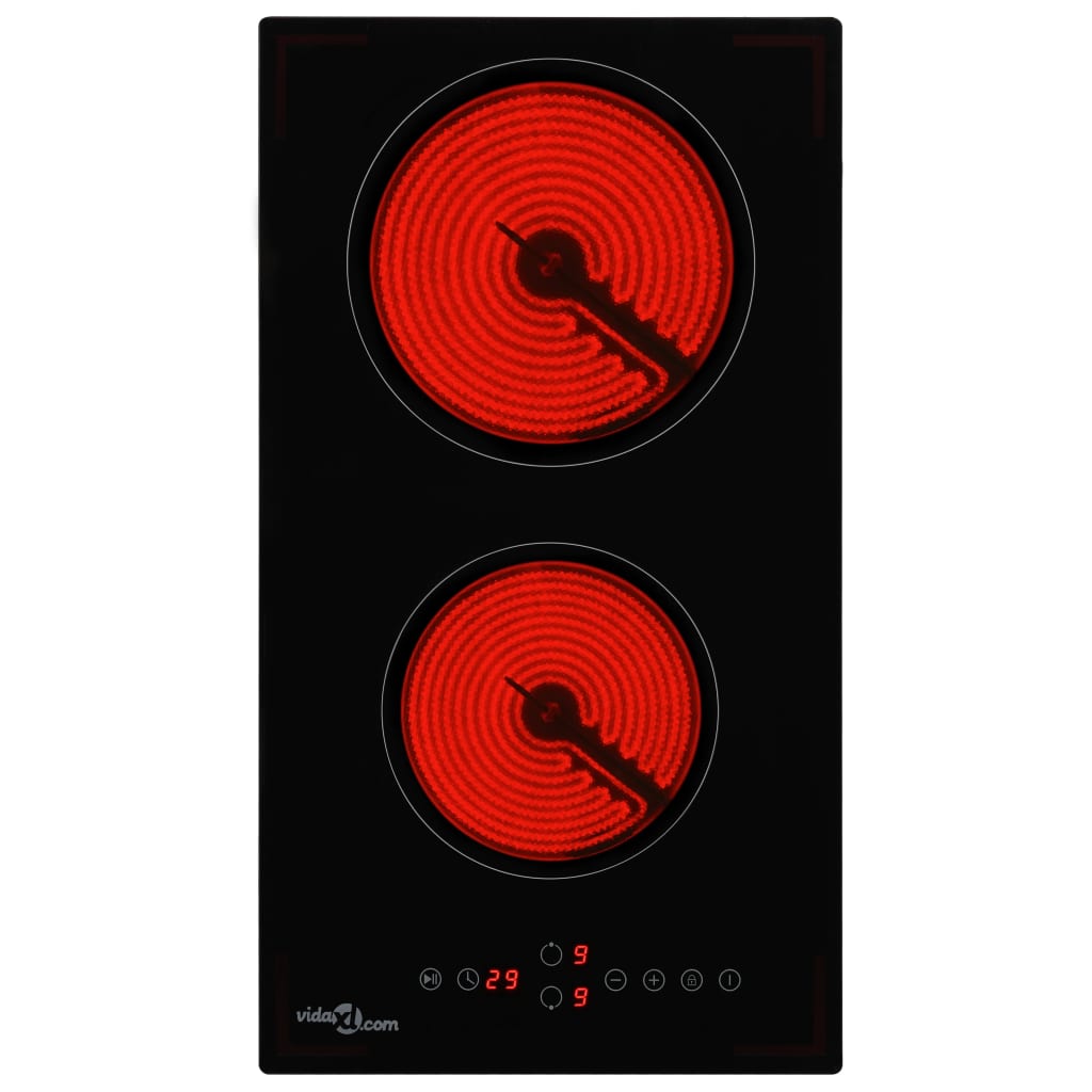 Placa de cerâmica com 2 discos controlo tátil 3000 w
