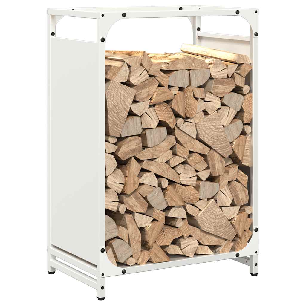 Suporte para lenha 44x28x65 cm aço laminado a frio branco