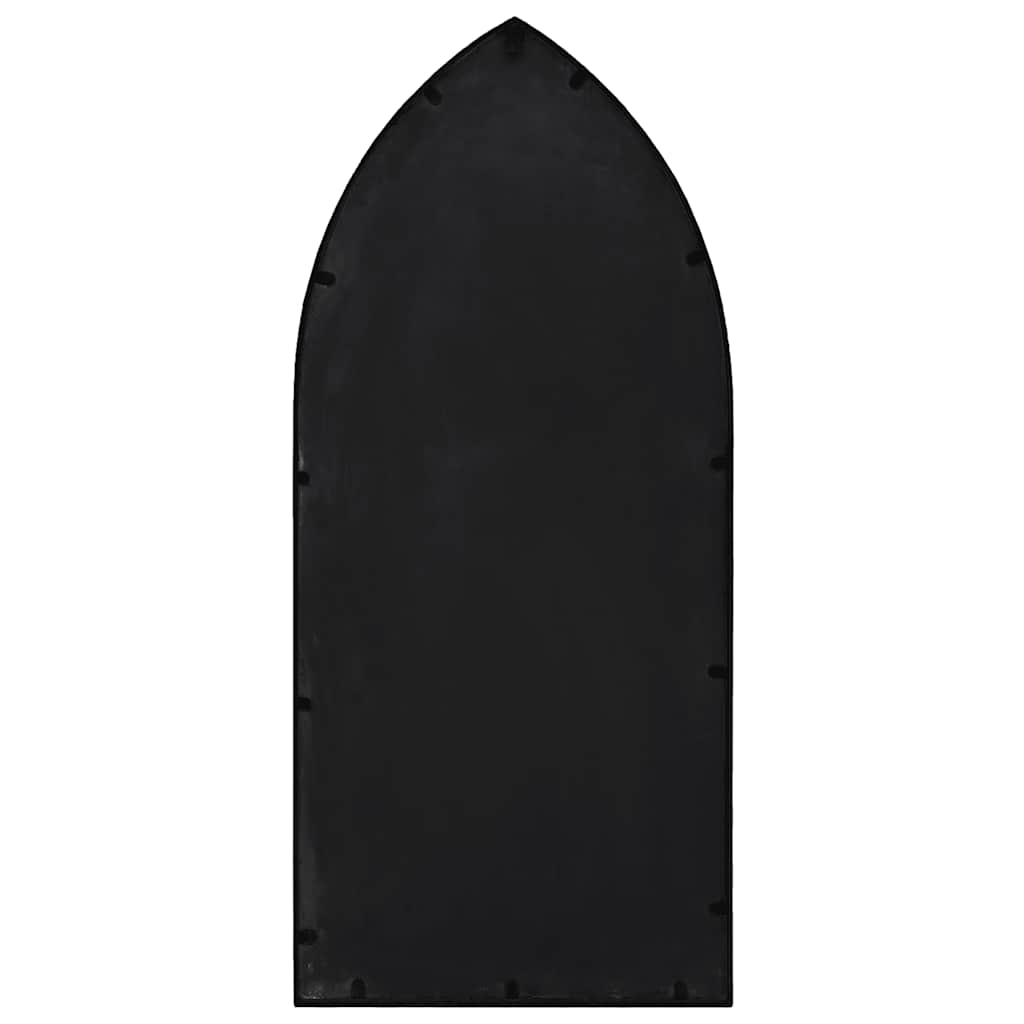 Espelho de jardim p/ uso exterior ferro 70x30 cm preto