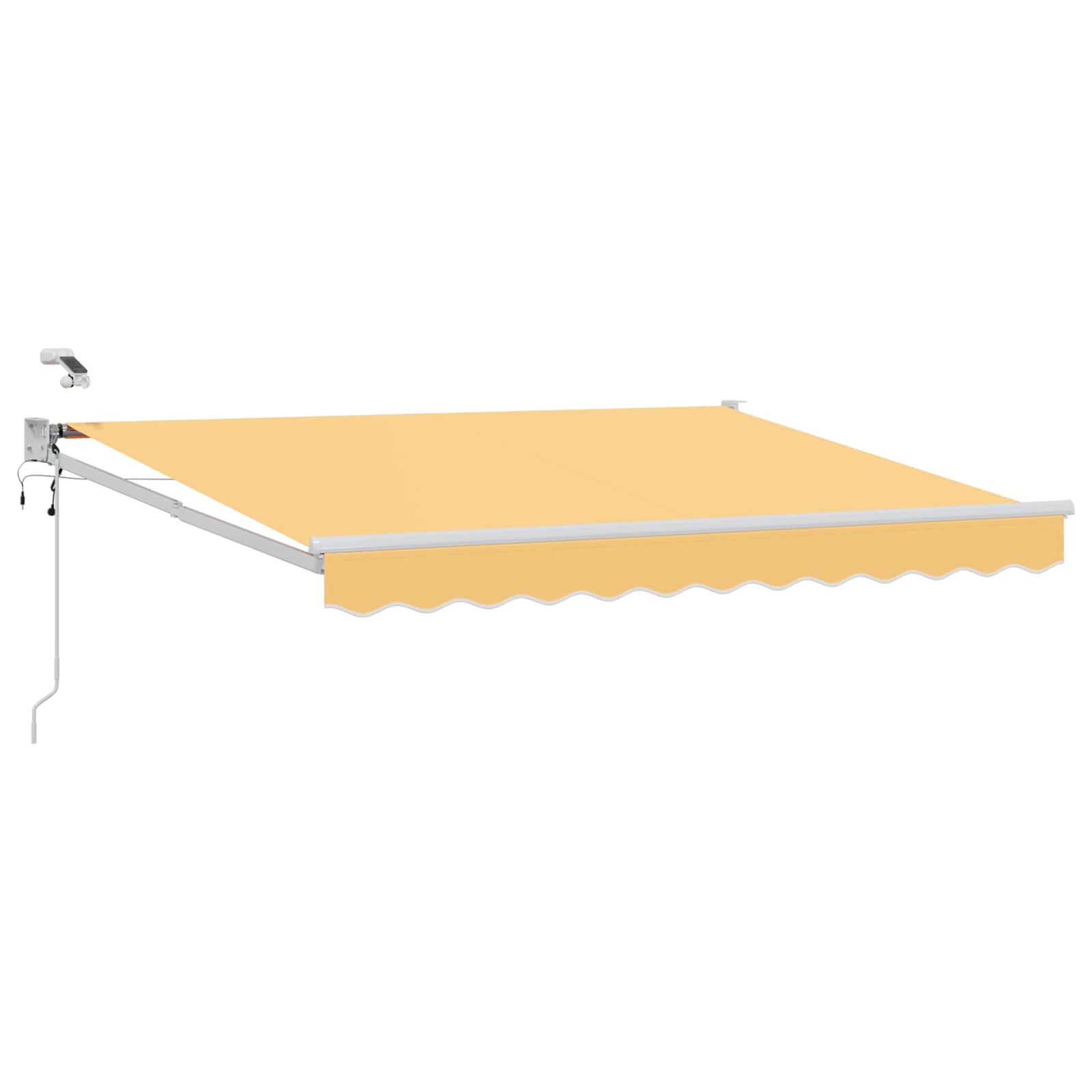 Toldo retrátil elétrico areia 100% poliéster e alumínio