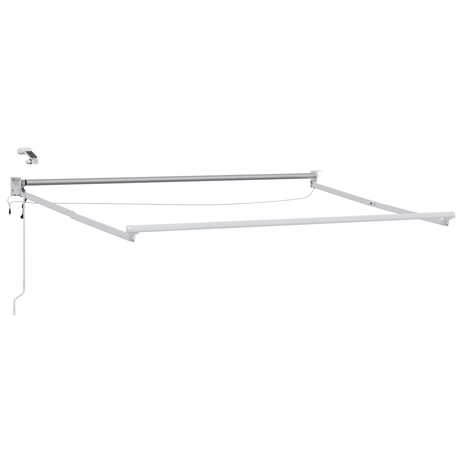Toldo retrátil elétrico areia 100% poliéster e alumínio