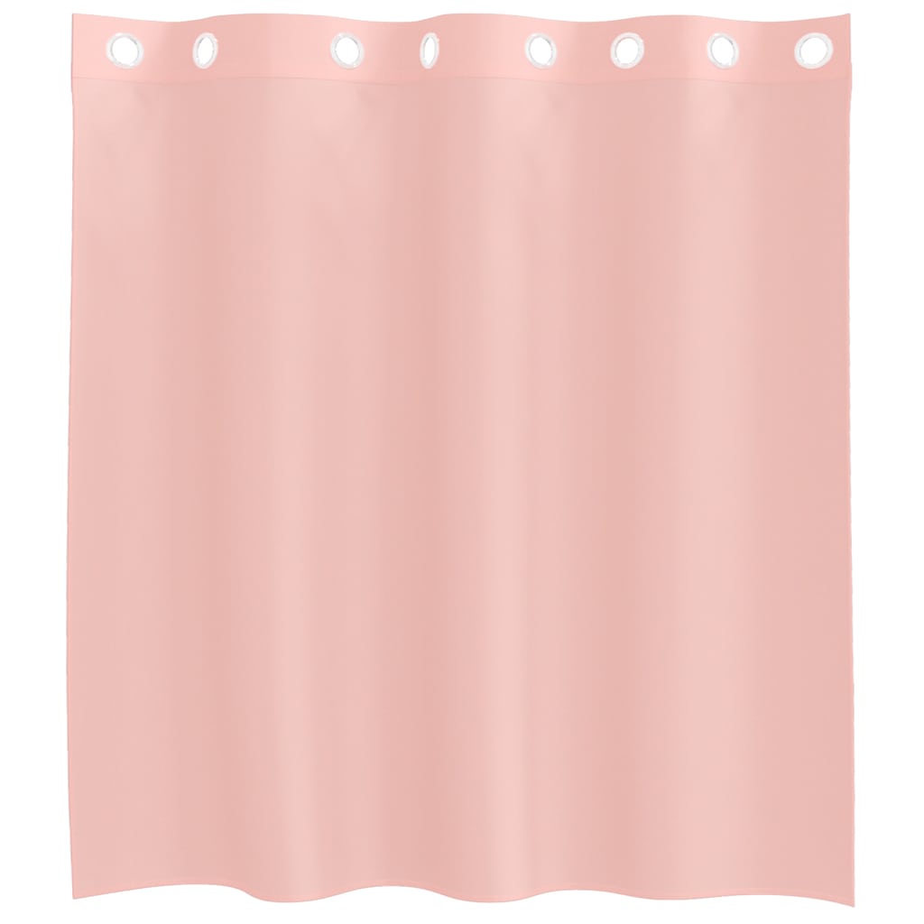 Cortinas de voile com ilhós 2 pcs rosa 140x140 cm