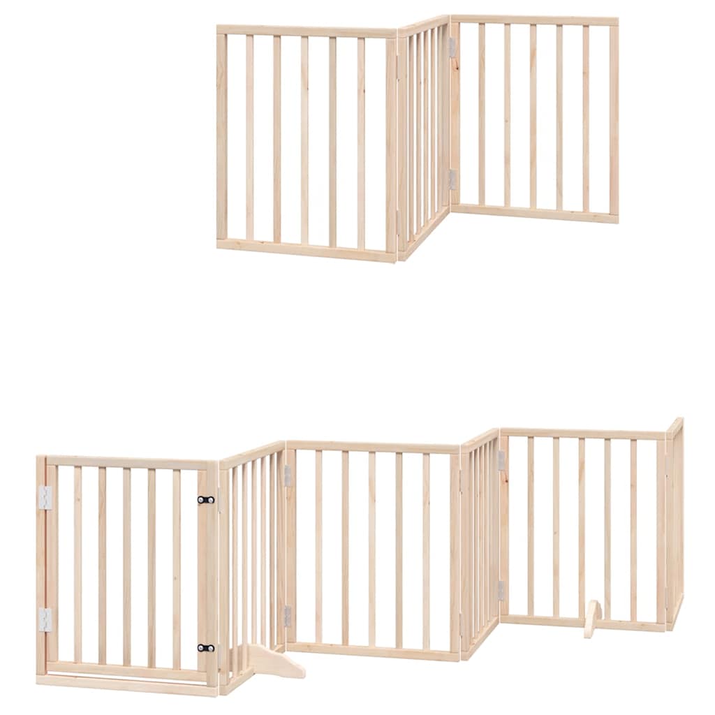 Portão para cães com porta dobrável 15 painéis 750 cm álamo