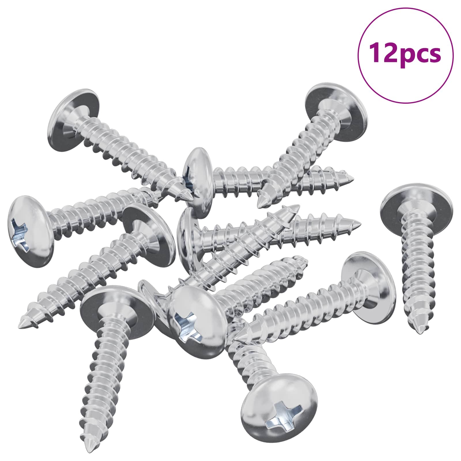 Prego autoperfurante 12 unid. revestido de zinco 4 x 20 mm aço