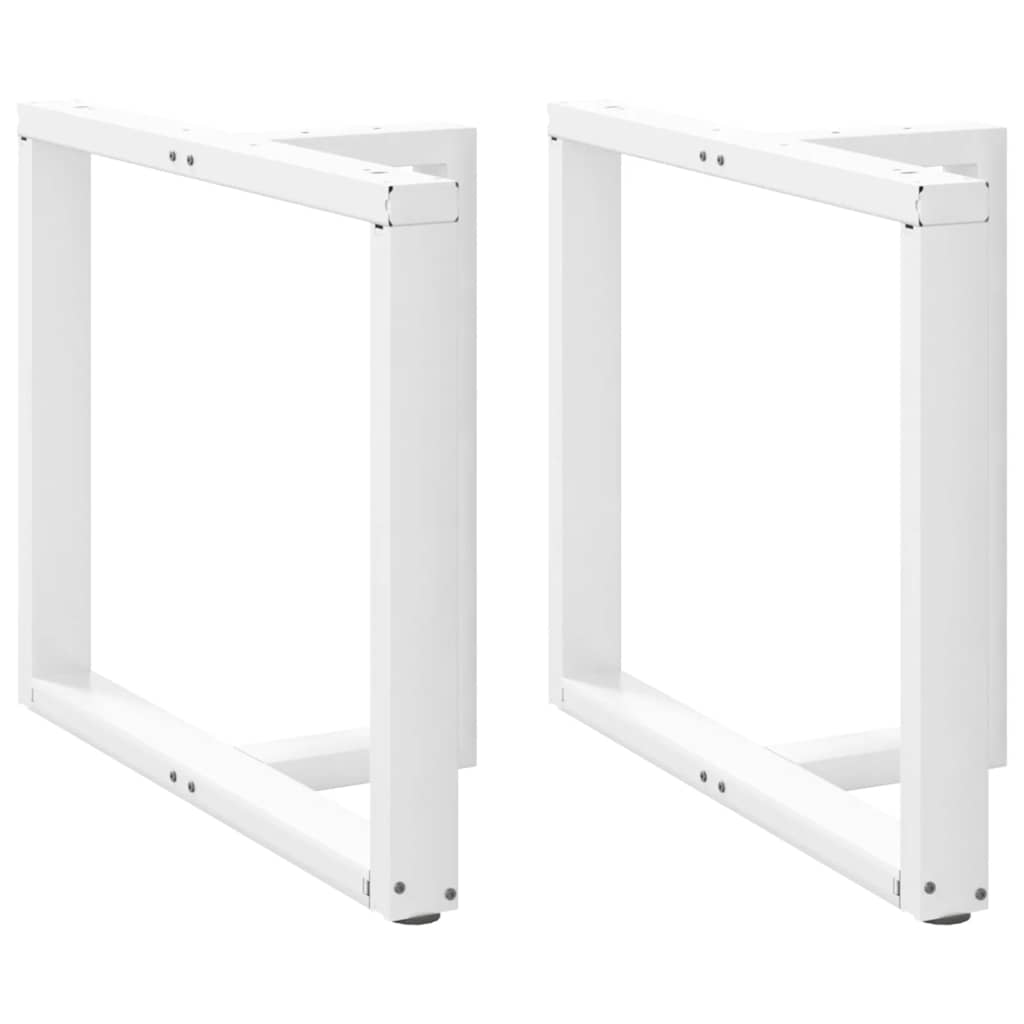 Pés para mesa de jantar em forma de t, 2 peças, branco, 100x35x(72-73) cm, aço