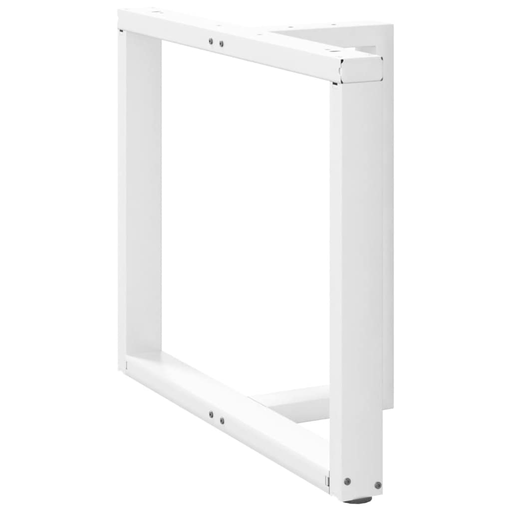 Pés para mesa de jantar em forma de t, 2 peças, branco, 100x35x(72-73) cm, aço