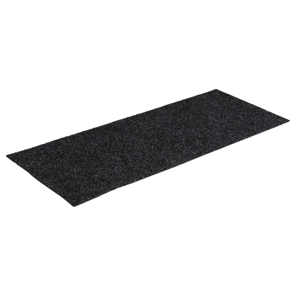 Tapetes de escada autoadesivos 15 peças 60x25 cm cinzento escuro retangulares