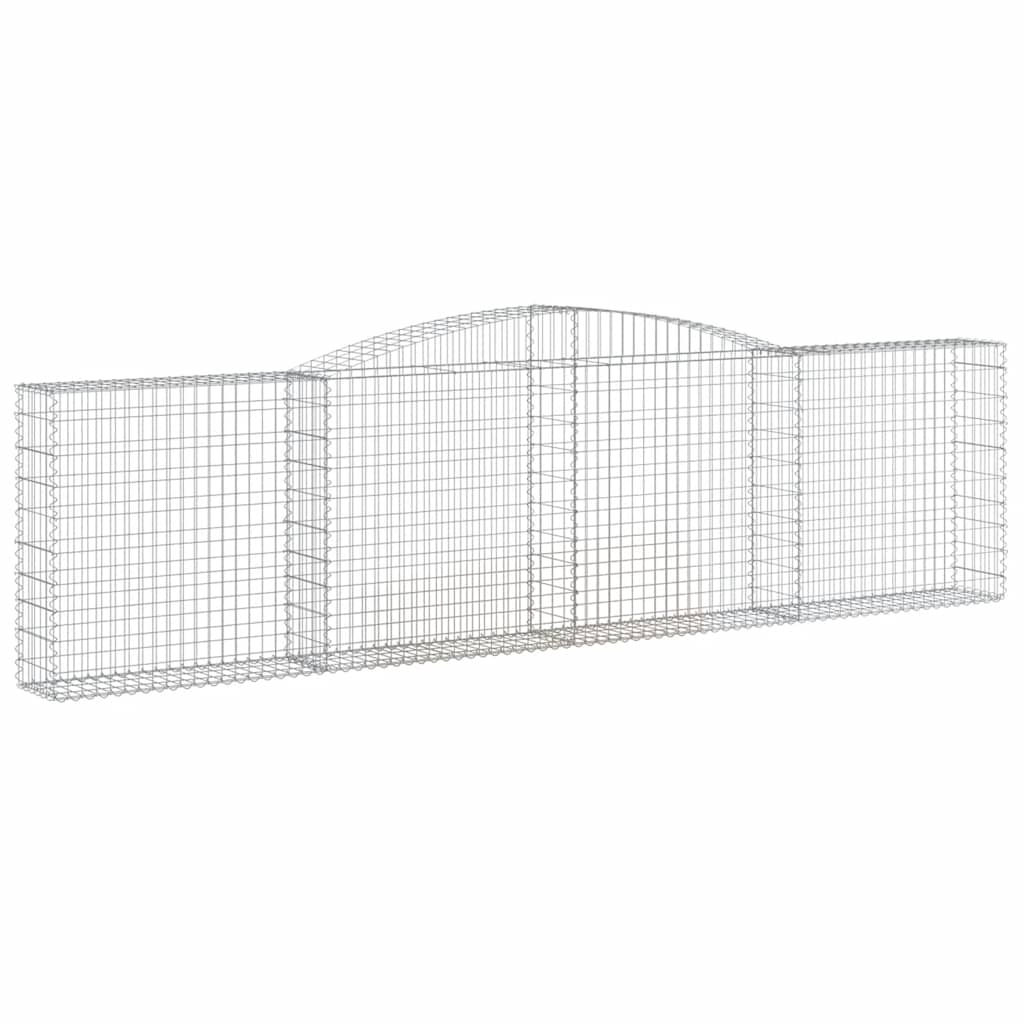 Cestos gabião arqueados 8pcs 400x30x100/120cm ferro galvanizado