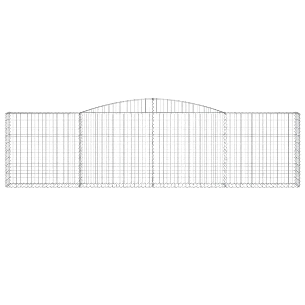 Cestos gabião arqueados 8pcs 400x30x100/120cm ferro galvanizado