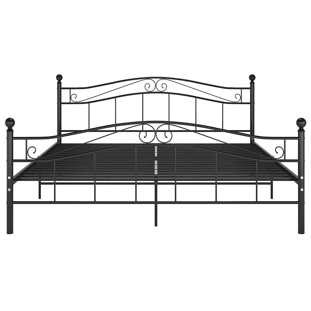 Estrutura de cama 140x200 cm metal preto