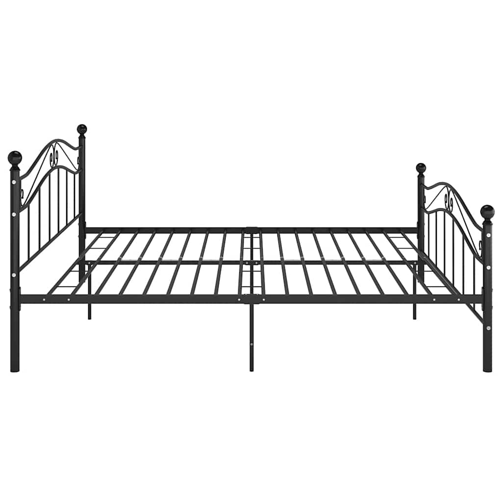 Estrutura de cama 140x200 cm metal preto