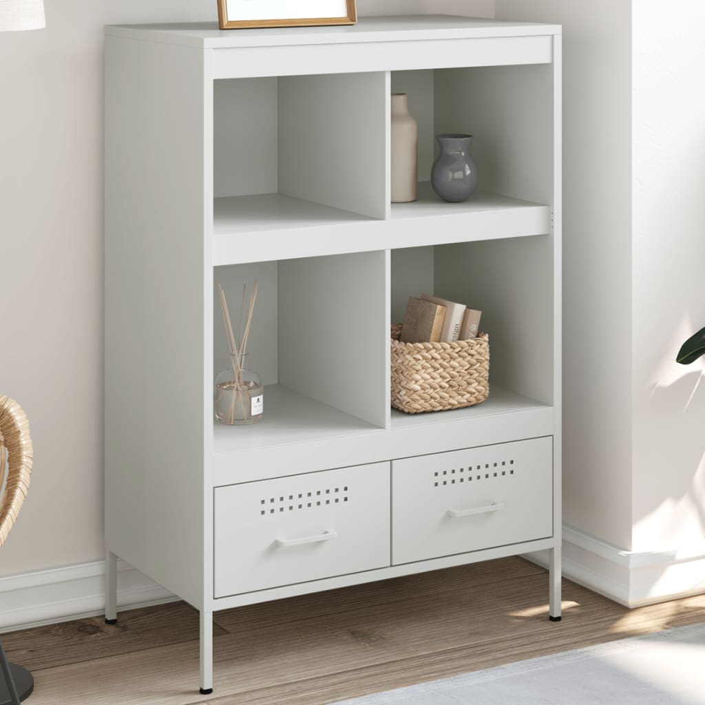 Móvel alto 68x39x101,5 cm aço branco