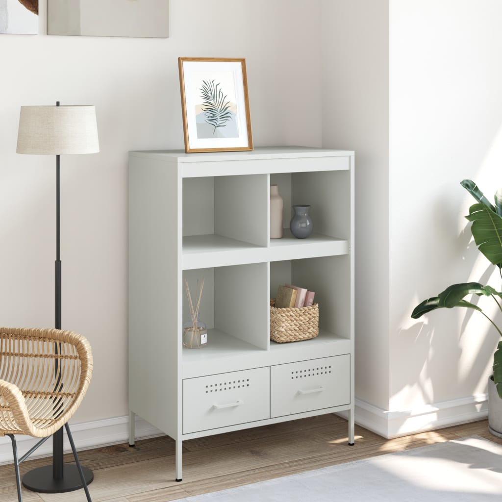 Móvel alto 68x39x101,5 cm aço branco