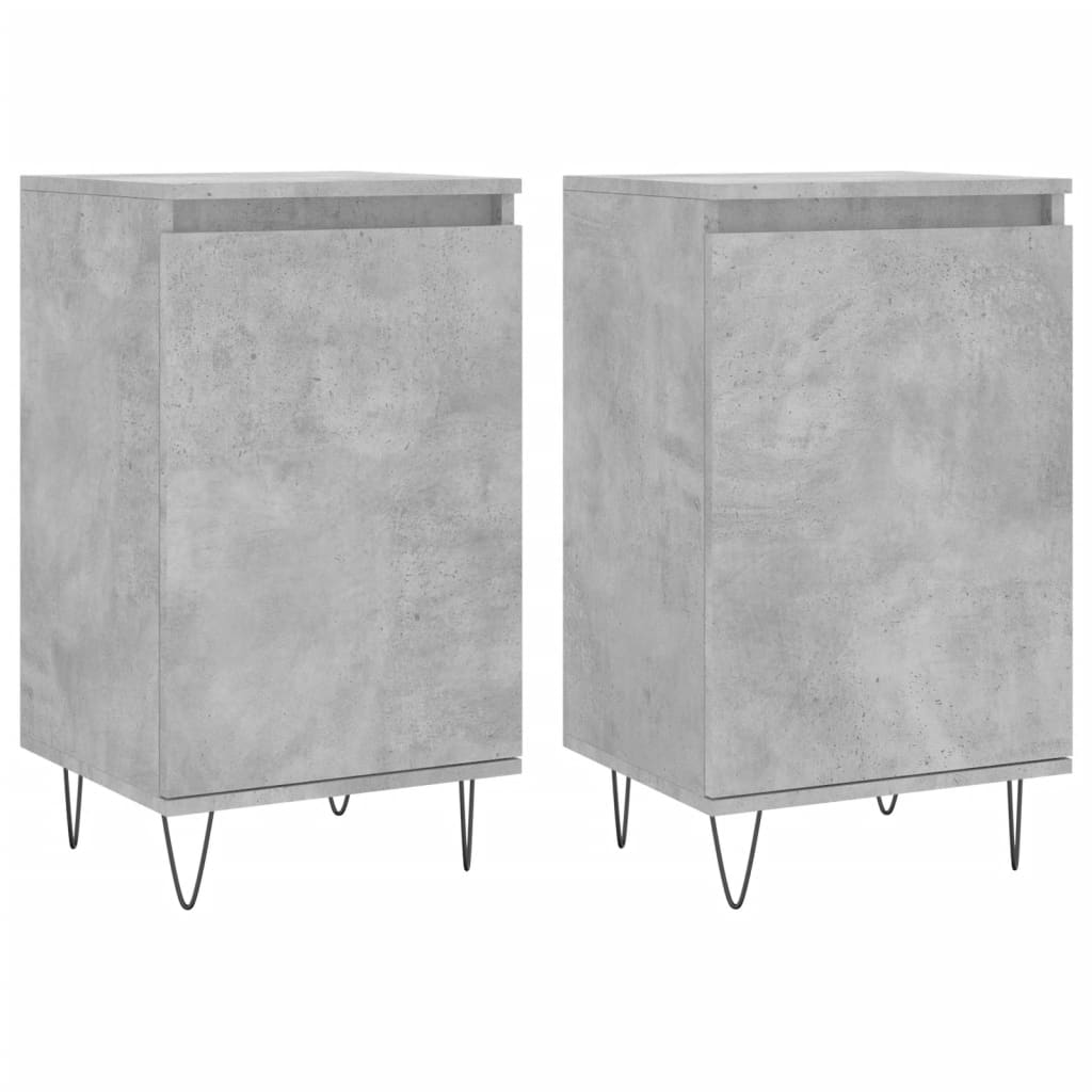 Aparadores 2 pcs 40x35x70 cm derivados de madeira cinza cimento