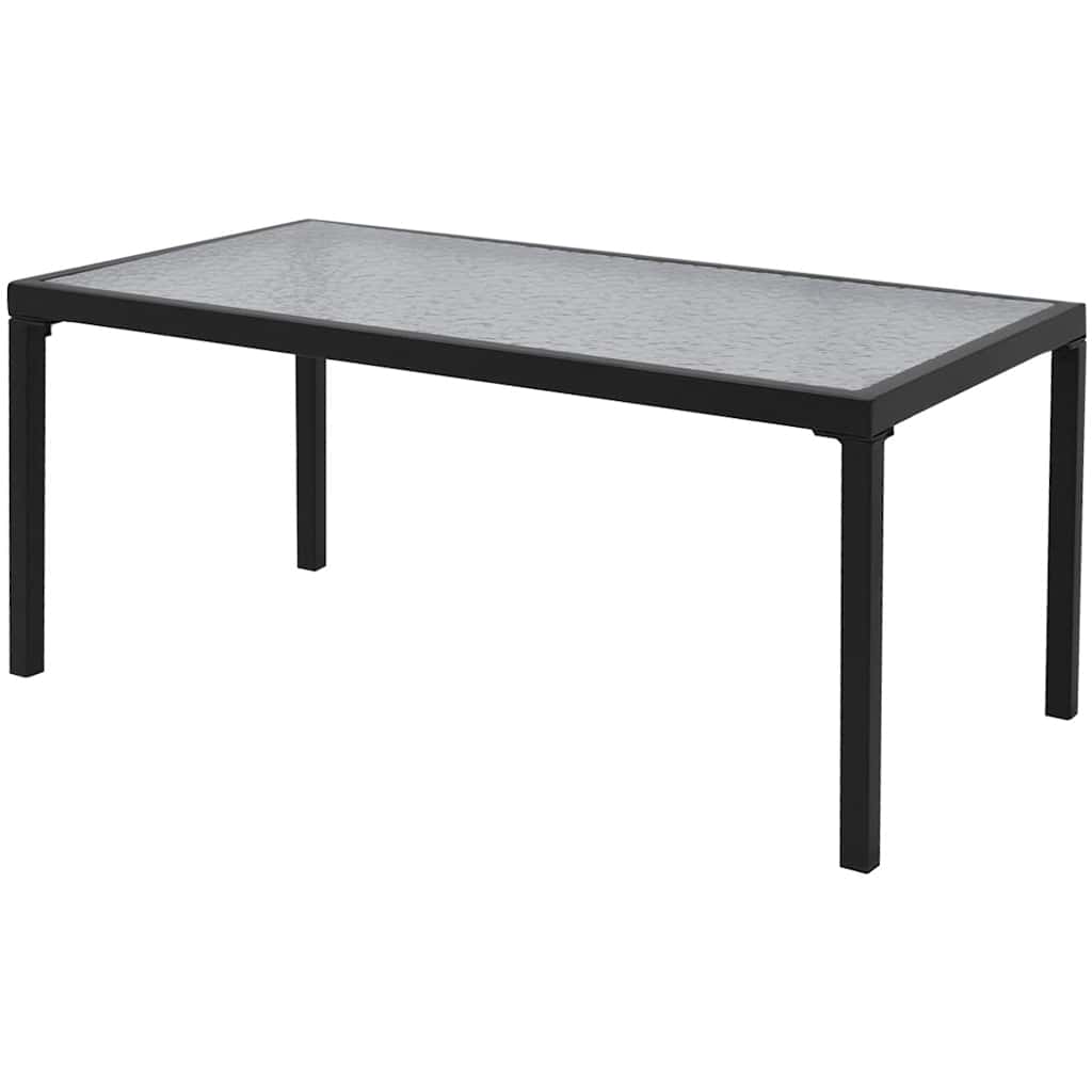 4 Pcs conjunto lounge para jardim textilene preto