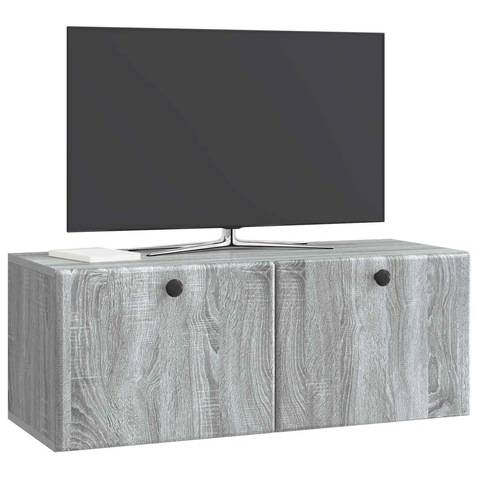 Gabinete de TV de parede 78,5 x 31 x 30 cm sonoma cinzento