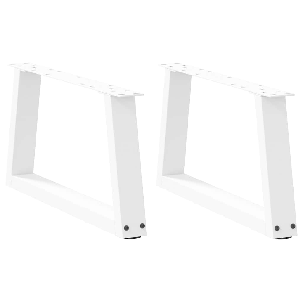 Pés para mesa de centro em v, 2 peças, branco, 70x(30-31,3) cm, aço