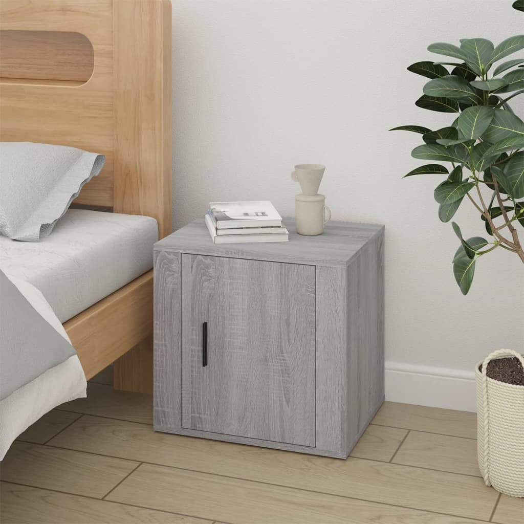Mesas de cabeceira 2 pcs 50x39x47 cm sonoma cinzento