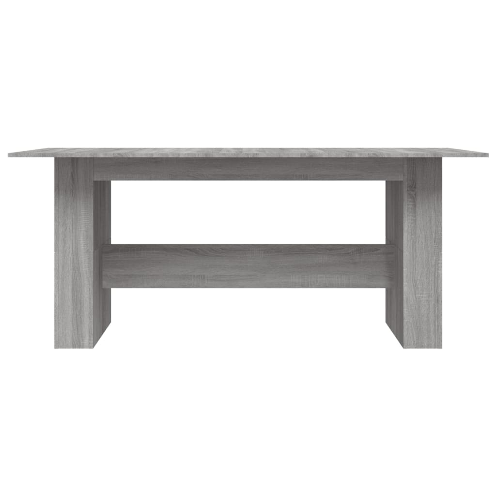 Mesa de jantar 180x90x76 cm derivados de madeira cinza sonoma