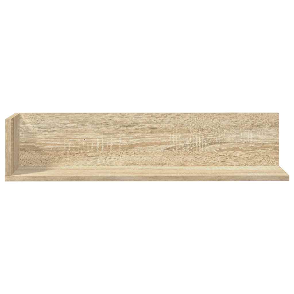 Prateleiras de parede 2pcs derivados de madeira carvalho sonoma
