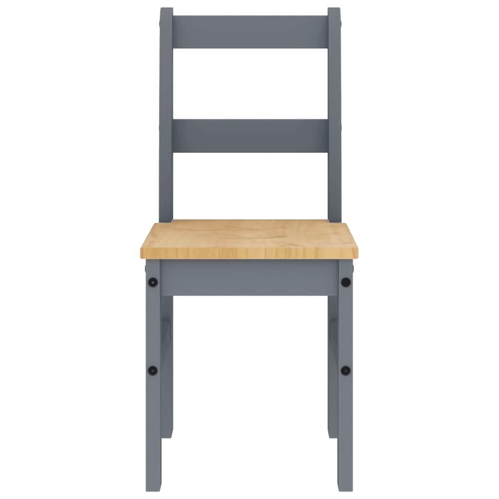 Cadeiras de jantar 2 pcs panama 40x46x90 cm pinho maciço cinza