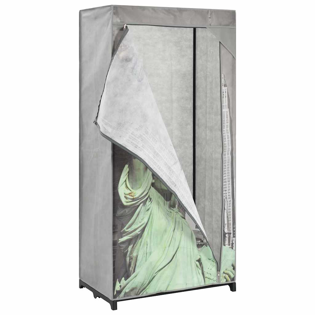 Roupeiro nova iorque 75x45x160 cm tecido