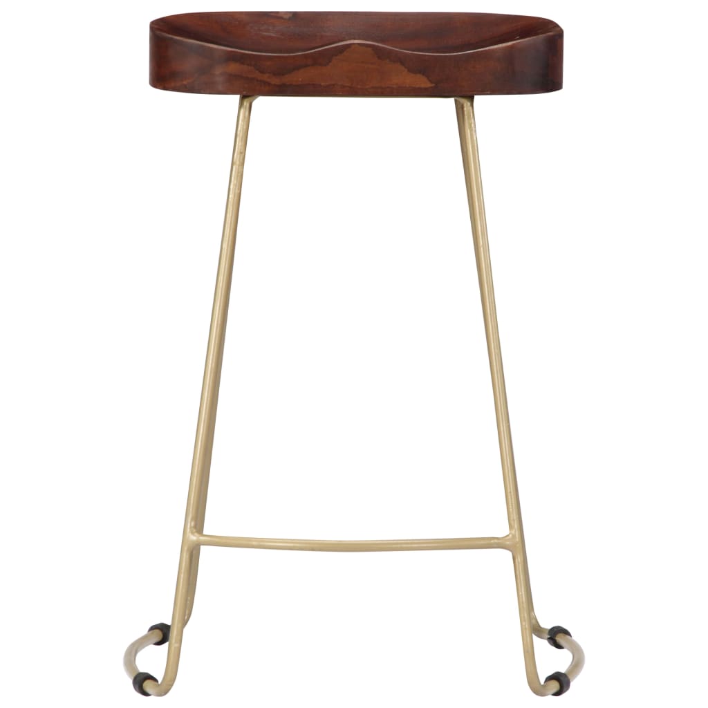 Bancos de bar gavin 2 pcs madeira mangueira maciça